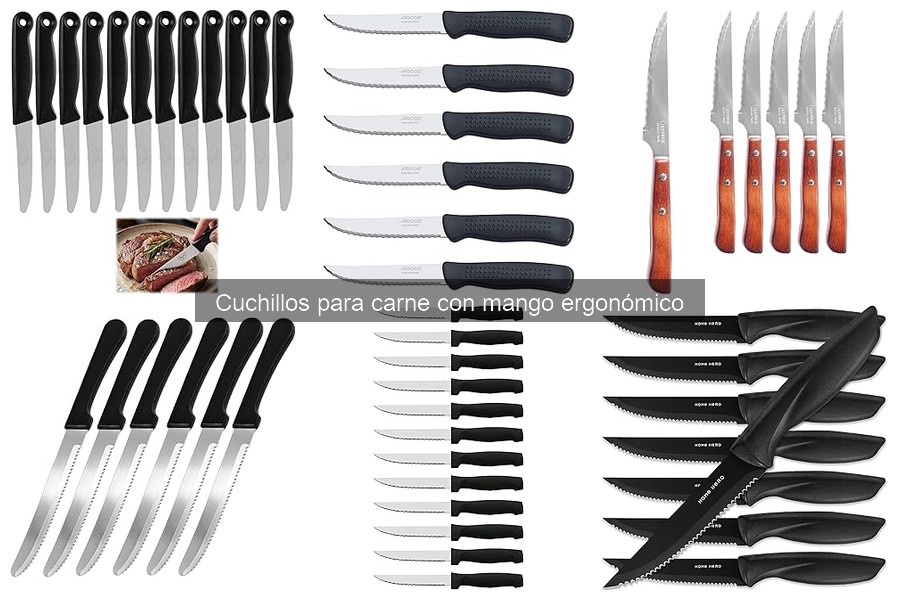 Alternativas a cuchillos para carne con mango ergonómico