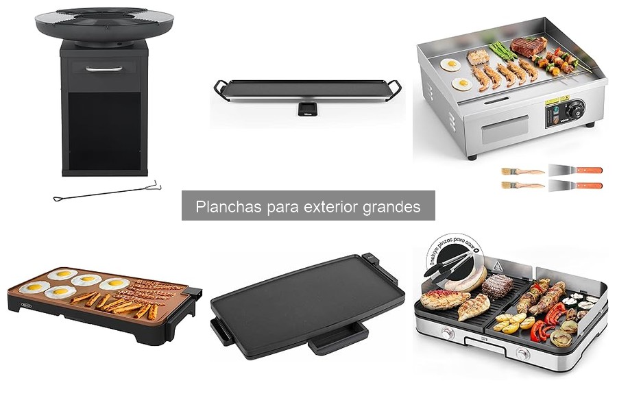 Alternativas a planchas grandes para asar carnes al aire libre