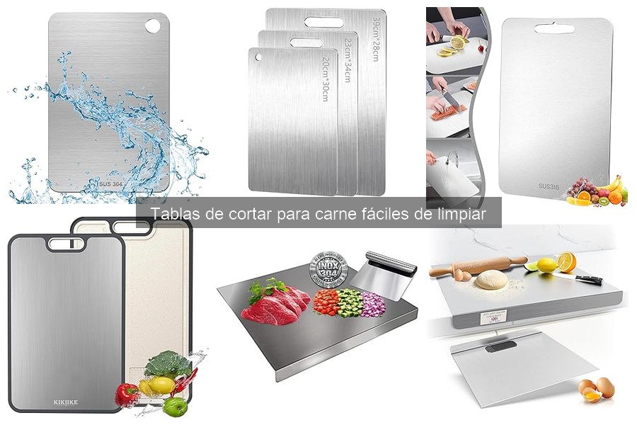 Alternativas a tablas de cortar para carne fáciles de limpiar
