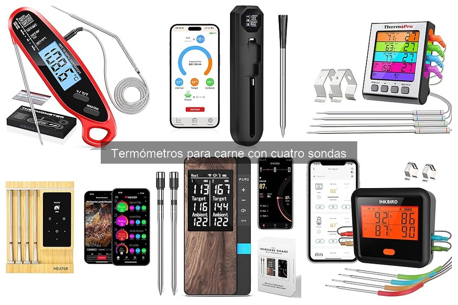 Alternativas a termómetros para carne con cuatro sondas