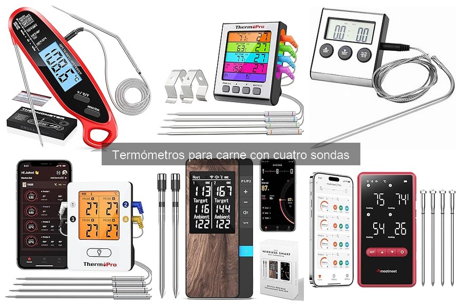 Cómo calibrar un termómetro para carne con cuatro sondas