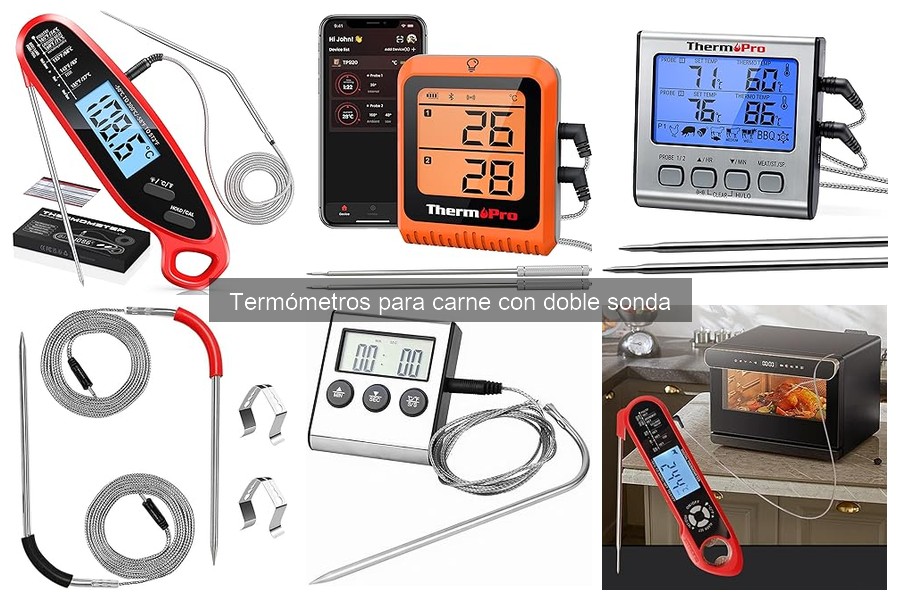 Cómo mantener y limpiar termómetros para carne con doble sonda