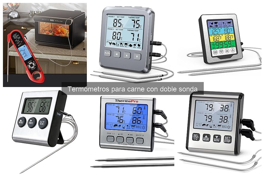 Cómo usar un termómetro para carne con doble sonda correctamente