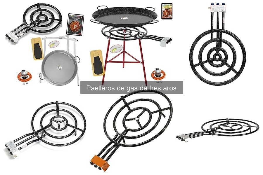 ** Cómo utilizar un paellero de gas de tres aros correctamente