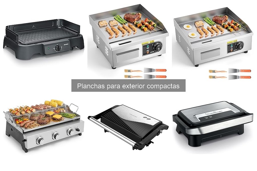 Comparativa: Planchas para exterior compactas vs. Parrillas