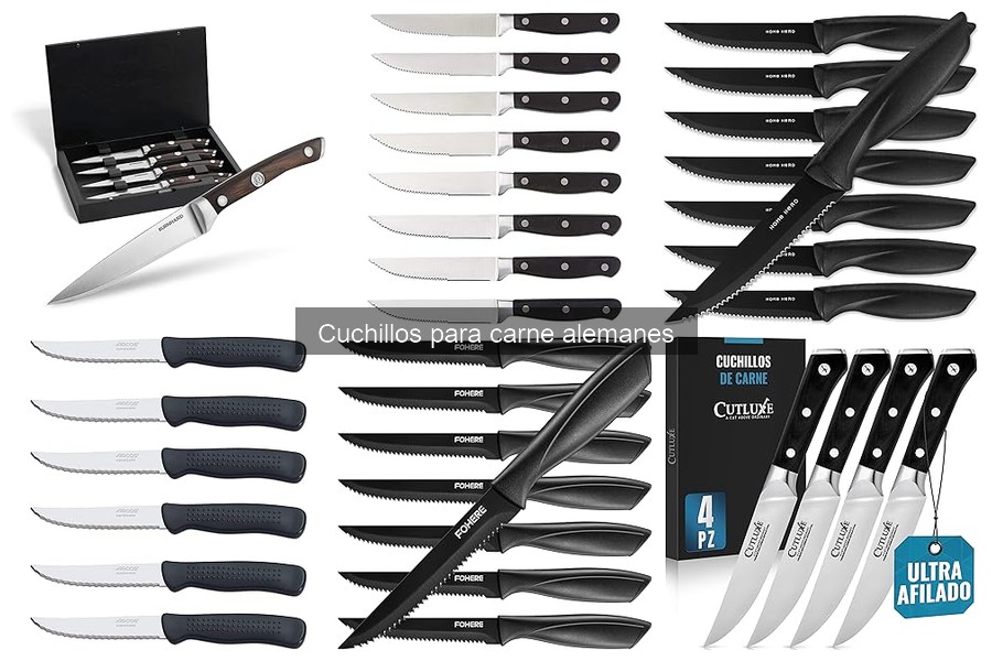 Cuidados para cuchillos de carne alemanes de acero inoxidable