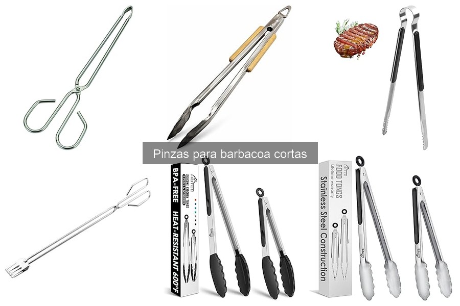 Diseño ergonómico en pinzas para barbacoa cortas