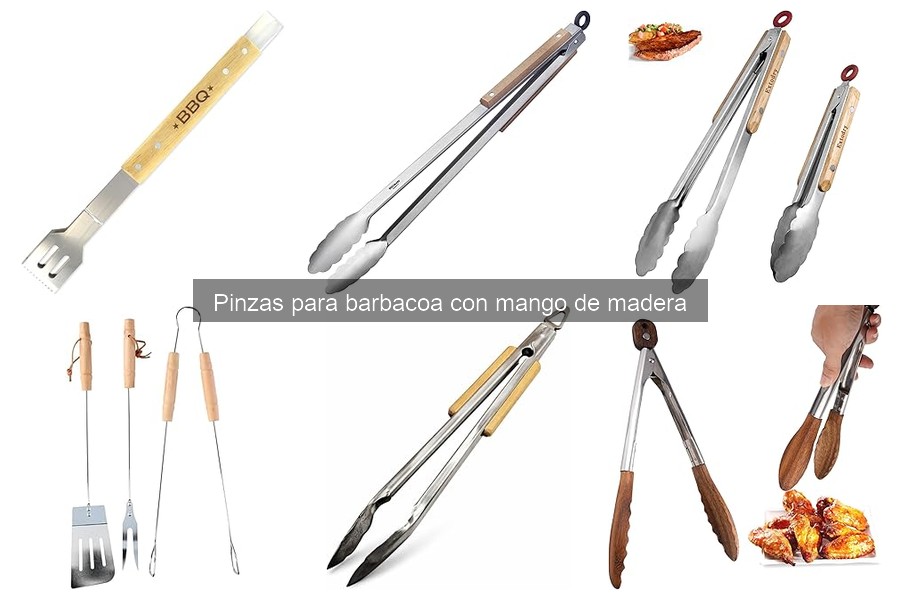 Dónde comprar pinzas para barbacoa con mango de madera