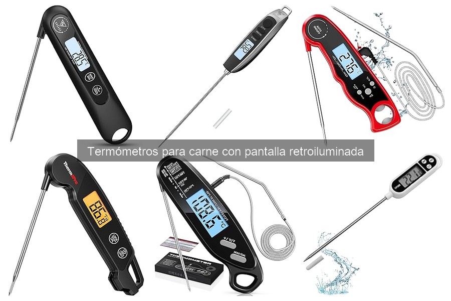 Dónde comprar termómetros para carne con pantalla retroiluminada
