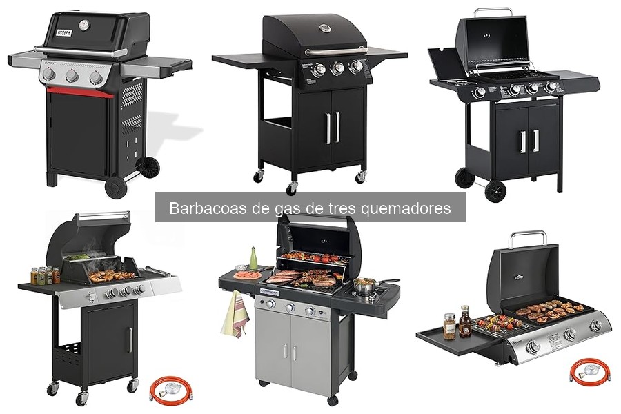 ** Eficiencia de Barbacoas de Gas de Tres Quemadores vs. Otras