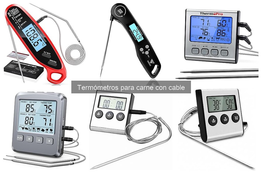 Guía de compra de termómetros para carne con cable
