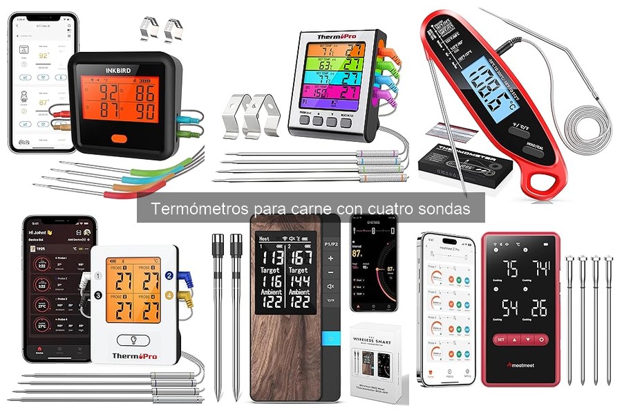 Mantenimiento de termómetros para carne con cuatro sondas