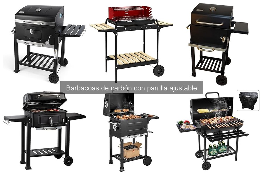 Mejores barbacoas de carbón con parrilla ajustable para asar carne