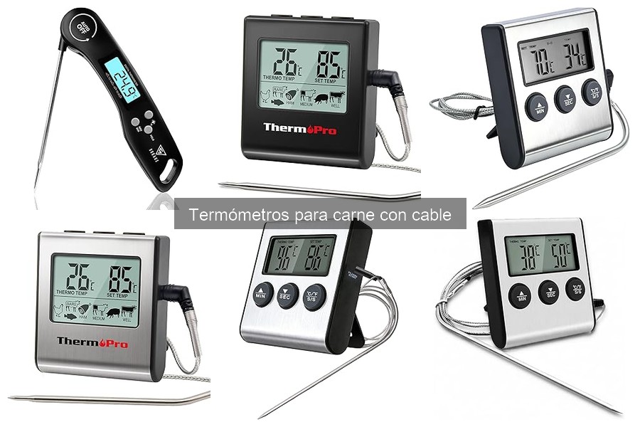 Mejores termómetros para carne con cable en 2023