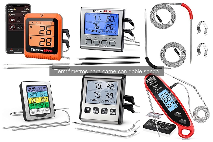 Mejores termómetros para carne con doble sonda del mercado