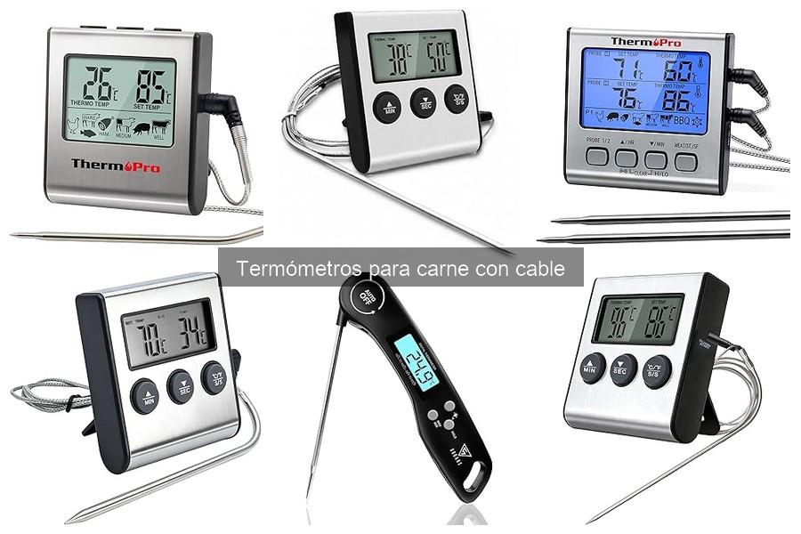 ¿Qué es un termómetro para carne con cable? Descubre su uso