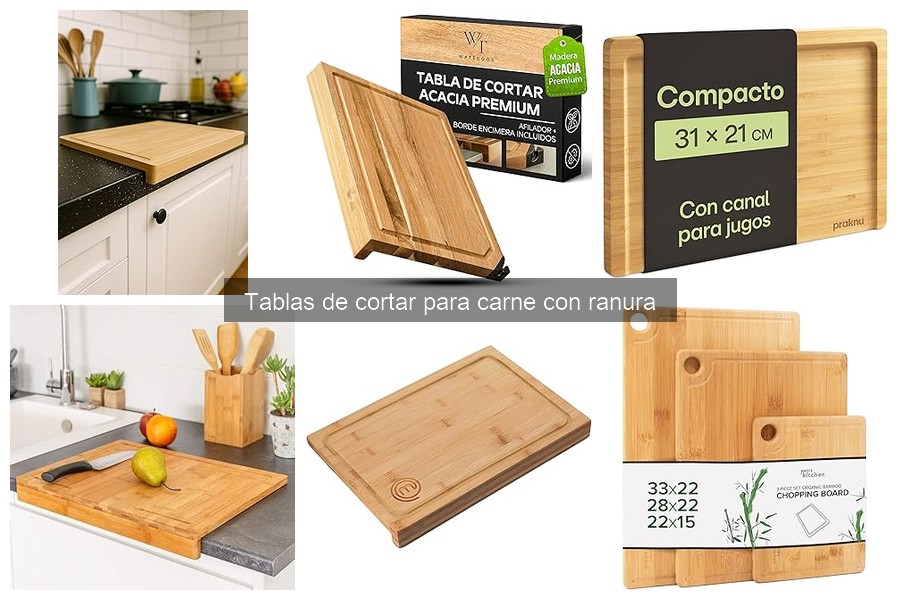 ¿Qué es una tabla de cortar para carne con ranura?