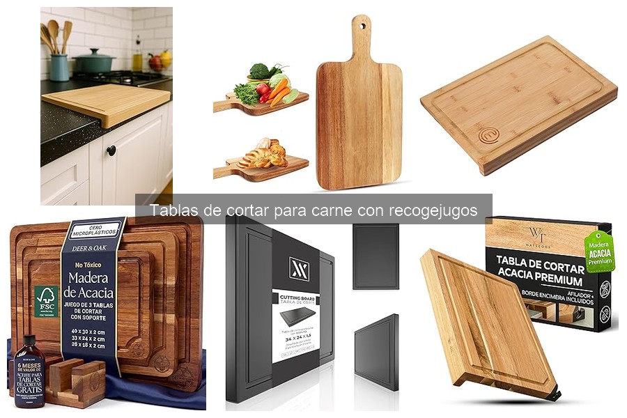 ¿Qué es una tabla de cortar para carne con recogejugos?