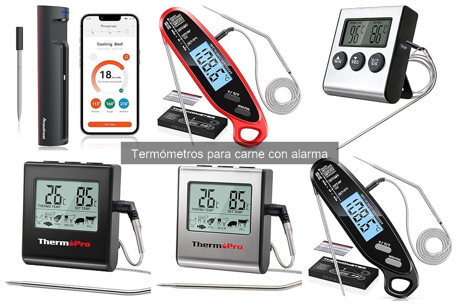 ¿Qué son los termómetros para carne con alarma?