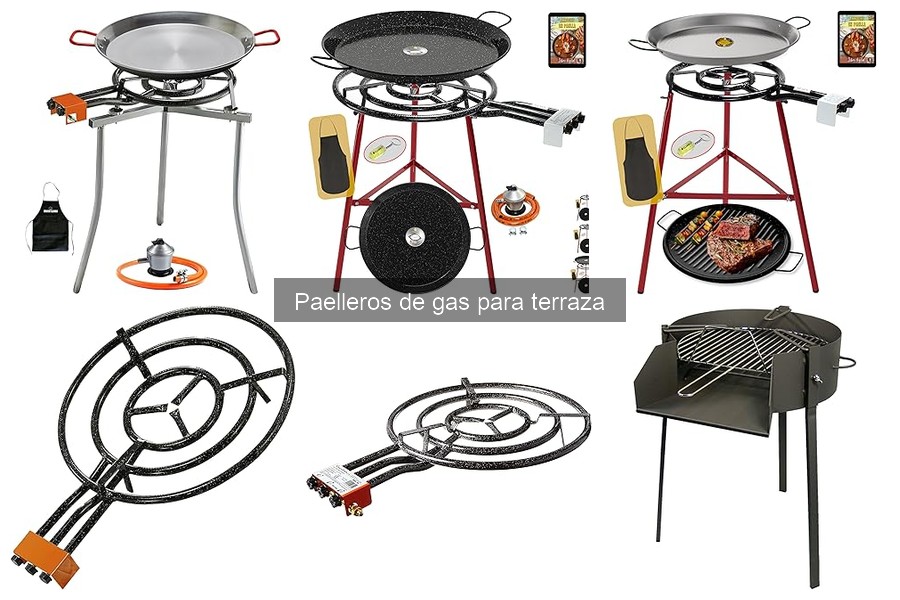 Tipos de paelleros de gas para terraza: tamaños y diseños