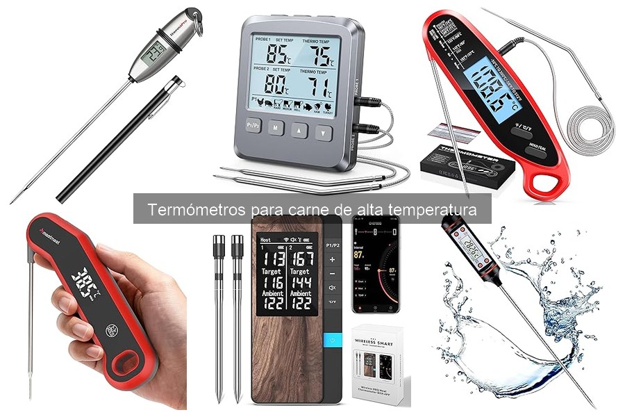 Tipos de termómetros para carne de alta temperatura