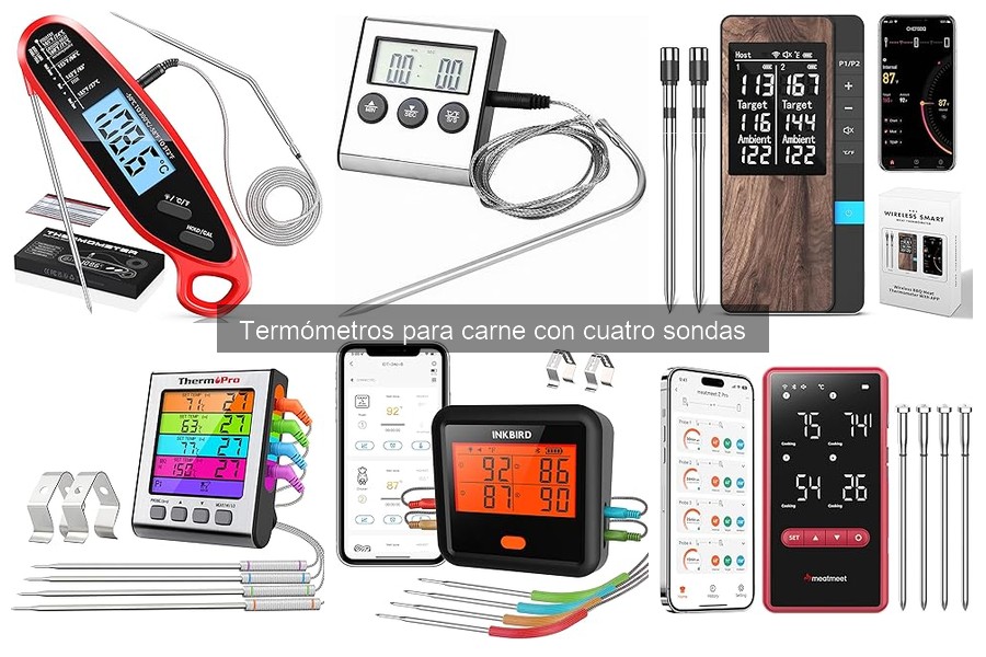 Ventajas y desventajas de termómetros para carne con 4 sondas